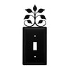 Switch Cover Plate – Handcrafted Leaf Fan Metal – 7.13 In Height – Decorative Wall Accent – by Wrought Iron Inc.