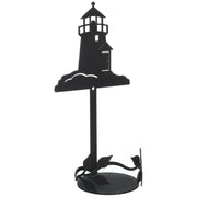 Lighthouse Wall Candle Sconce Black Wrought Iron Coastal Decor