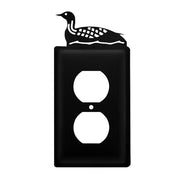 Decorative Single Outlet Cover with Loon Silhouette