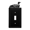 Switch Cover Plate – Handcrafted Loon Metal – 8 In Height – Decorative Wall Accent – by Wrought Iron Inc.