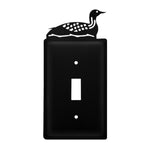 Single Switch Wall Cover Loon Metal Theme 8" H Decorative Plate by Wrought Iron Inc.
