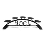Noel Table Top Pillar Candle Holder 5.25"H Wrought Iron Black Holds 5 Pillar Candles By Village Wrought Iron Inc.