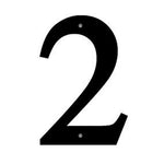 Number 2 Medium 12"H Black Wrought Iron Traditional House Address Wall Mount Decor By Village Wrought Iron Inc.