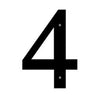 Black Wrought Iron House Number 4 – Traditional Wall Mount