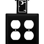 Rustic Outhouse Double Duplex Outlet Cover