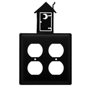 Rustic Outhouse Double Duplex Outlet Cover