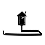 Outhouse Paper Towel Holder 8"H Black Wrought Iron Horizontal Wall Mount Rustic Cabin Kitchen By Village Wrought Iron Inc.