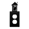 Outhouse Cabin Outlet Cover Metal Wall Plate