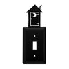 Single Switch Wall Plate – Outhouse Design – 7.38 In Height – Rustic Metal Cover by Village Wrought Iron Inc.