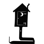 Black Iron Farmhouse Outhouse Bathroom Tissue Holder