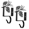 Rustic Pinecone Curtain Rod & Shelf Brackets – Set of 2