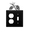 Switch and Outlet Plate – Pinecone Design Metal – 6.88 In Height – Decorative Wall Accent – by Wrought Iron Inc.