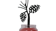 Woodland Pinecone Wall Decor Jar Candle Holder