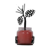 Pinecone Wall Candle Sconce Black Wrought Iron Rustic Decor