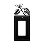 Wall Outlet Cover Pinecone Silhouette Iron 6.88" H GFCI Wall Plate by Village Wrought Iron Inc.