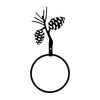 Rustic Pinecone Wrought Iron Bathroom Towel Ring