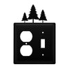 Double Pine Trees Outlet & Switch Wall Plate – Metal Cover