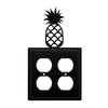 Double Pineapple Decorative Outlet Cover – Metal Wall Plate