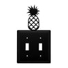 Tropical Double Pineapple Double Switch Cover – Wrought Iron Wall Plate