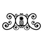 Over Door Plaque – Wrought Iron Pineapple 24" W Decorative Wall Accent for Entryway – by Village Wrought Iron Inc.