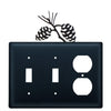 Rustic Pinecone Switch Plate Cover Double Switch Outlet Wall Plate
