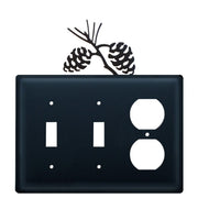 Rustic Pinecone Switch Plate Cover Double Switch Outlet Wall Plate
