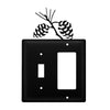 Double Pinecone Wrought Iron Switch & GFI Cover