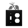 Rustic Double Pinecone Switch & Outlet Cover – Wrought Iron Wall Plate