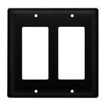 Double GFCI Outlet Cover Plain Wrought Iron 4.63" H Decorative Wall Plate by Village Wrought Iron Inc.