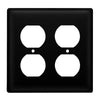 Double Plain Metal Outlet Cover – Decorative Wall Plate