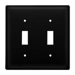Double Plain Double Switch Cover 4.63" H Black Metal Rustic Decorative Plate By Village Wrought Iron Inc.