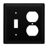 Minimalist Double Plain Switch & Outlet Cover – Wrought Iron Wall Plate