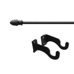 Satin Matte Iron Curtain Rod – 21-35" Adjustable Window Rod by Village Wrought Iron