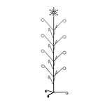 Snowflake Mitten & Boot Dryer Stand – Matte Black, 39" H, Holds 8 Pairs, Freestanding Wrought Iron Rack by Village Wrought Iron Inc.