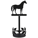 Standing Horse Jar Candle Sconce 10.25"H Black Wrought Iron Rustic Wall Decor Candle Holder By Village Wrought Iron Inc.