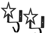 Wrought Iron Star Shelf Support Brackets