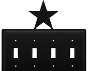Black Iron Country Style Multi-Switch Cover