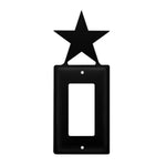 Star Wrought Iron Design Single GFI Wall Cover – 7.38" H For Rustic and Americana Homes by Village Wrought Iron
