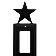 Single GFI Wall Cover – Star Wrought Iron Design – 7.38 Inch Height – For Rustic and Americana Homes – by Village Wrought Iron