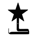 Star Toilet Tissue Holder – 7 1/2" H Black Wrought Iron Rustic Bathroom Toilet Paper Holder, Wall Mount by Village Wrought Iron Inc.