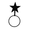 Rustic Star Wrought Iron Bathroom Towel Ring