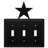 Triple Switch Cover – Rustic Star Wall Plate