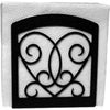 Scrolled Heart Napkin Holder – Black Metal Tabletop Organizer