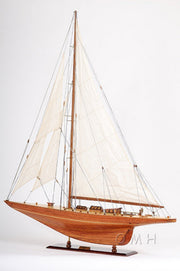 Wooden Ship Model – 48.5 Inch Shamrock Yacht – Handcrafted Nautical Collectible