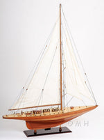 Classic Yacht Model – 48.5 Inch Wooden Shamrock Sailboat – Maritime Collectible