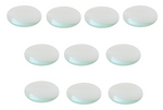 Double-Convex Glass Lens Pack of 10 2.875"H 75mm Diameter Optical Glass Clear 20cm Focal Length Physics Lab Optics Tool By GSC International Inc.