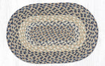 Earth Rugs MS-05 Blue/Natural Oval Swatch 10``x15``