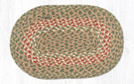 Earth Rugs MS-09 Green/Burgundy Oval Swatch 10``x15``