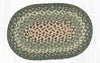 Earth Rugs MS-13 Dark Green Oval Swatch 10``x15``