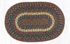 Earth Rugs MS-40 Burgundy/Gray Oval Swatch 10``x15``